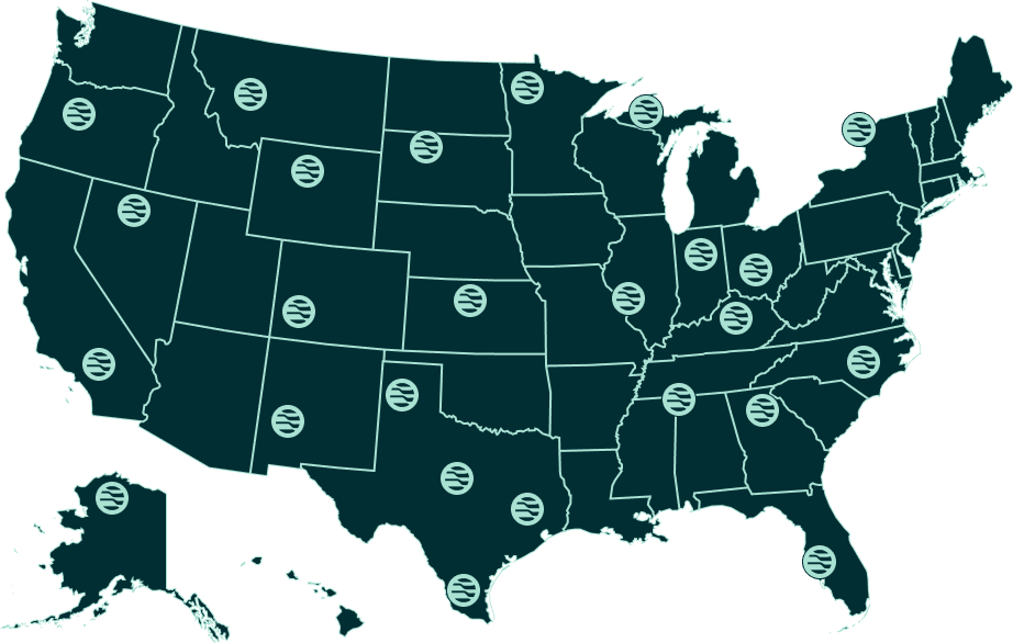 map showing locations of SBB Capital Partner locations