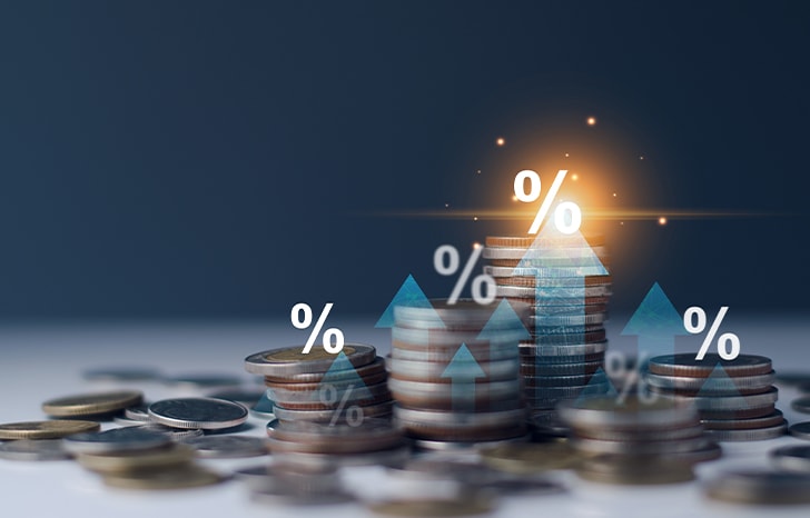 interest rates with arrow